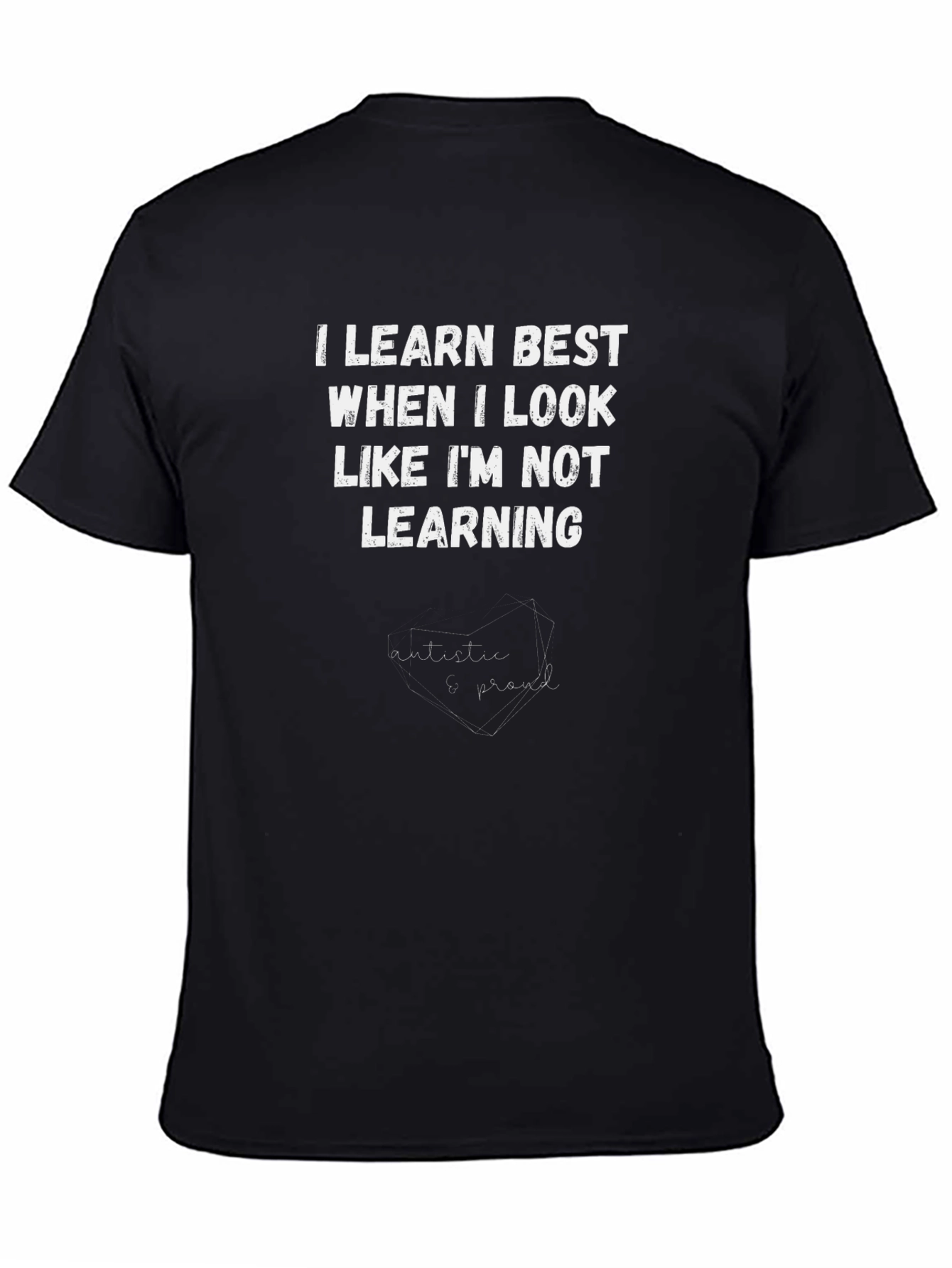 Black Funny I Learn Best Tee, Men's Black T-Shirt view 4