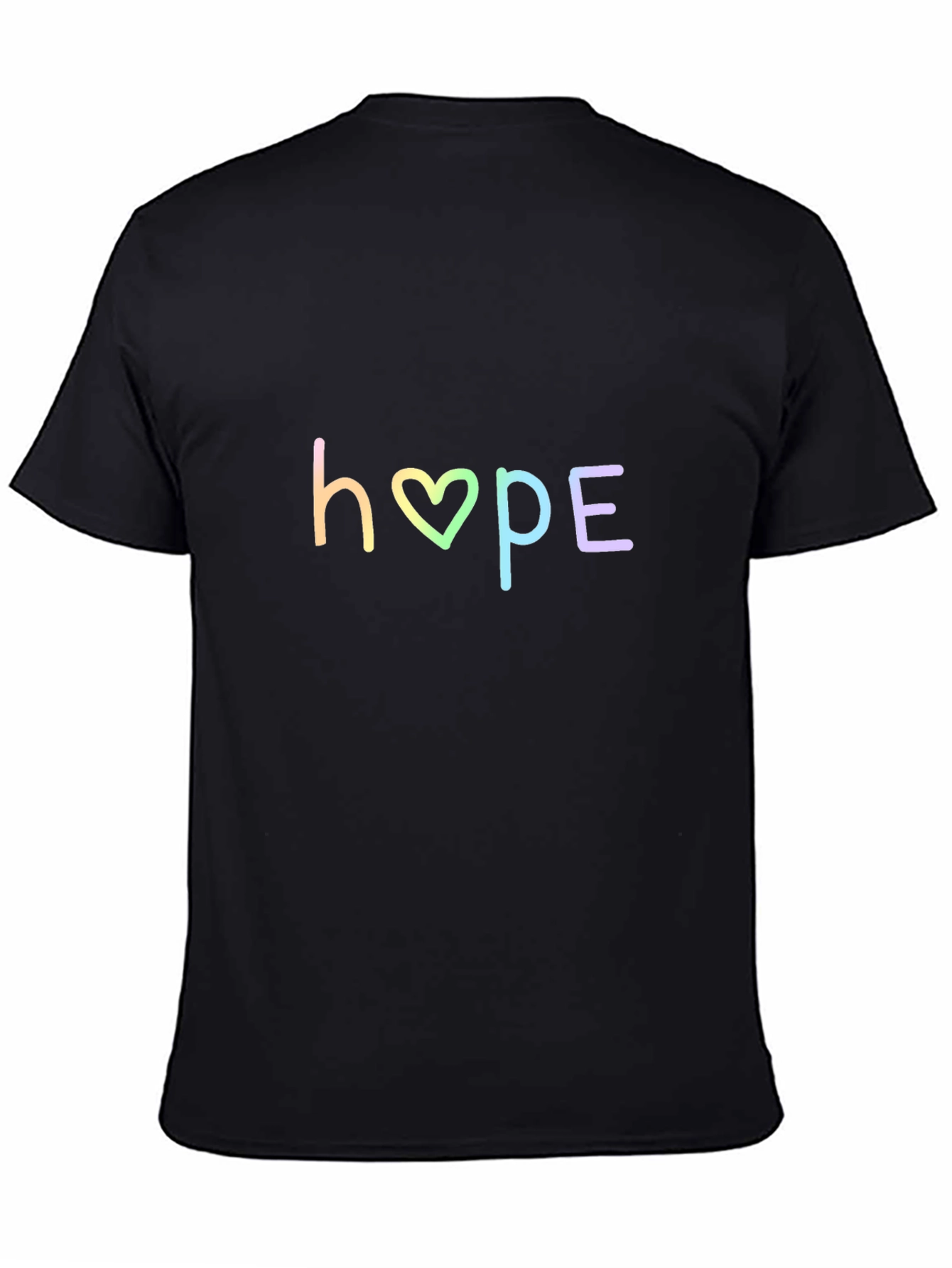 Black Hopeful Rainbow Graphic Tee - Black view 4