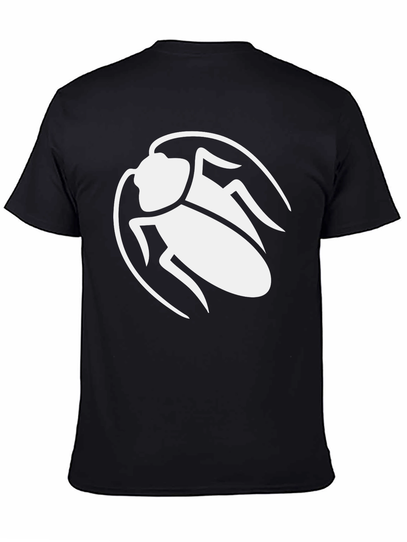 Black Bold Cockroach Graphic Tee - Black Cotton Blend view 4