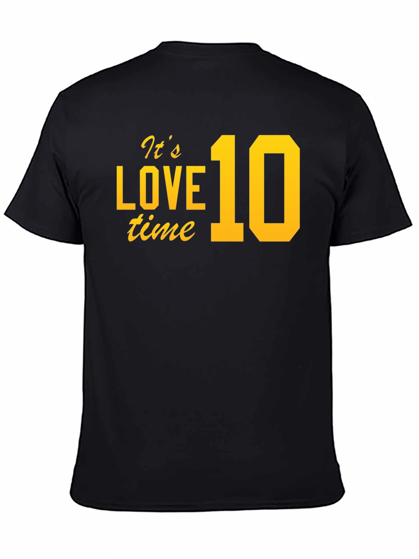 Black It's Love 10 Time Black T-Shirt view 4