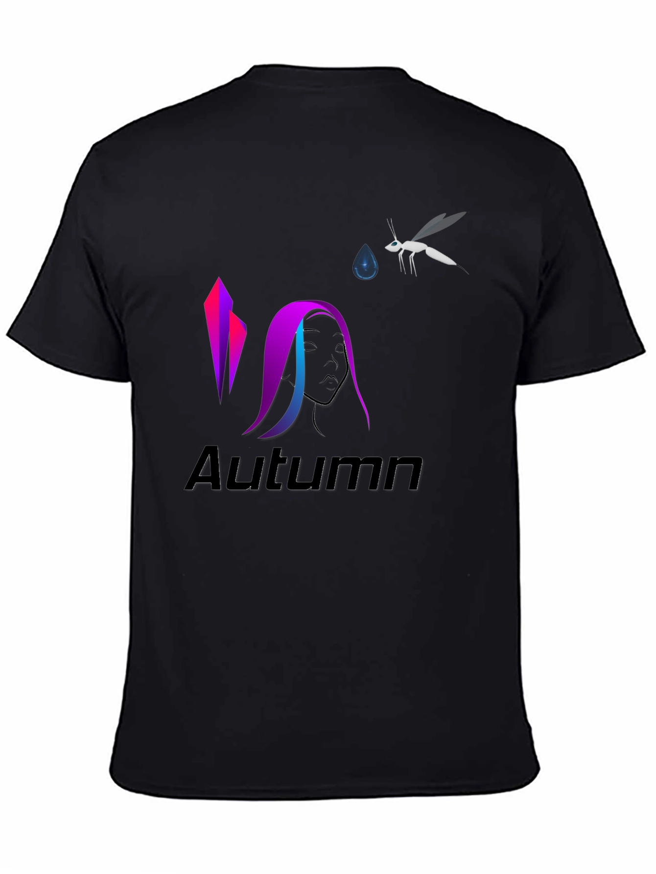 Black Autumn Graphic Tee - Stylish Casual Wear view 4
