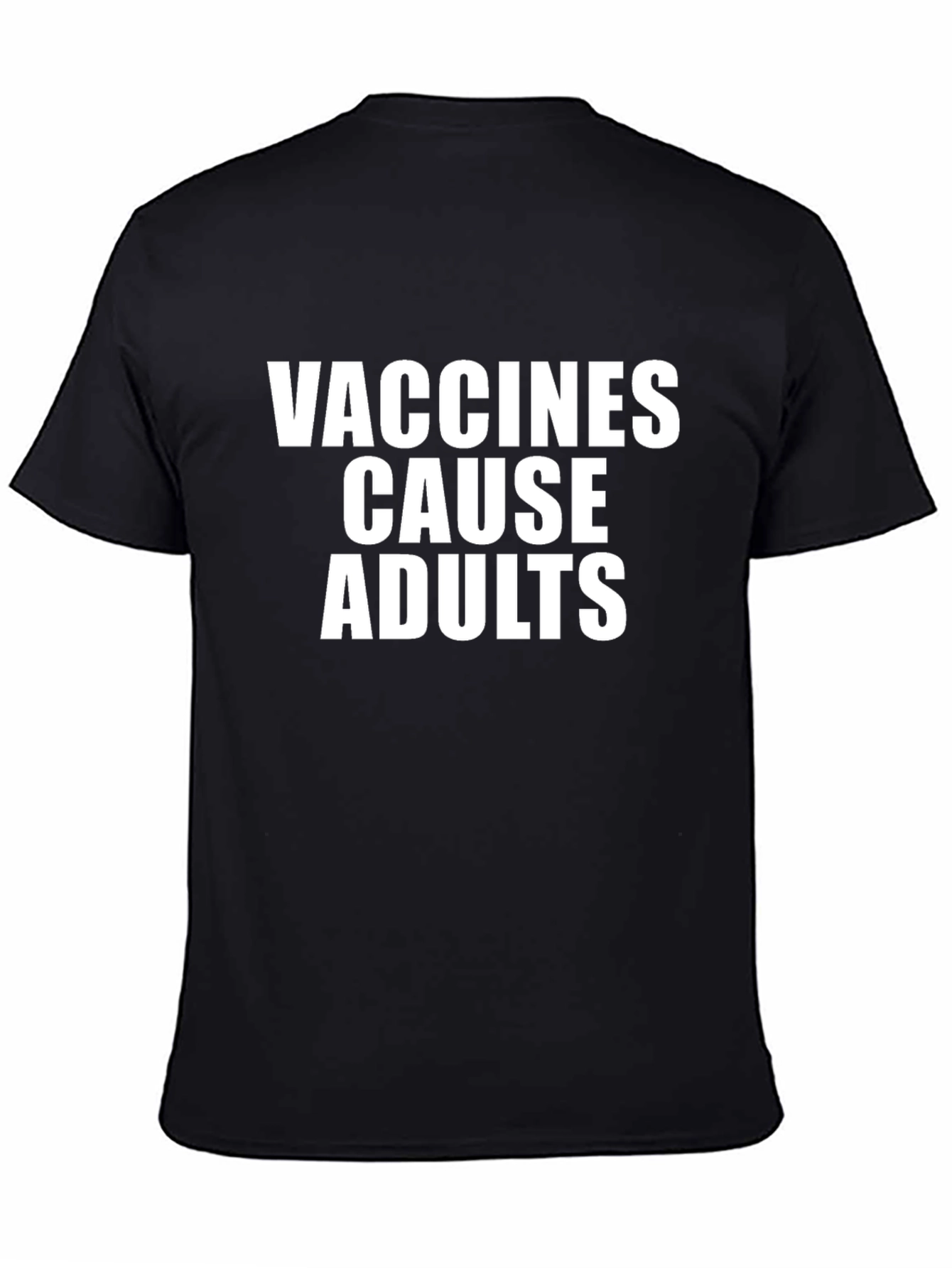 Black Vaccines Cause Adults T-Shirt view 4