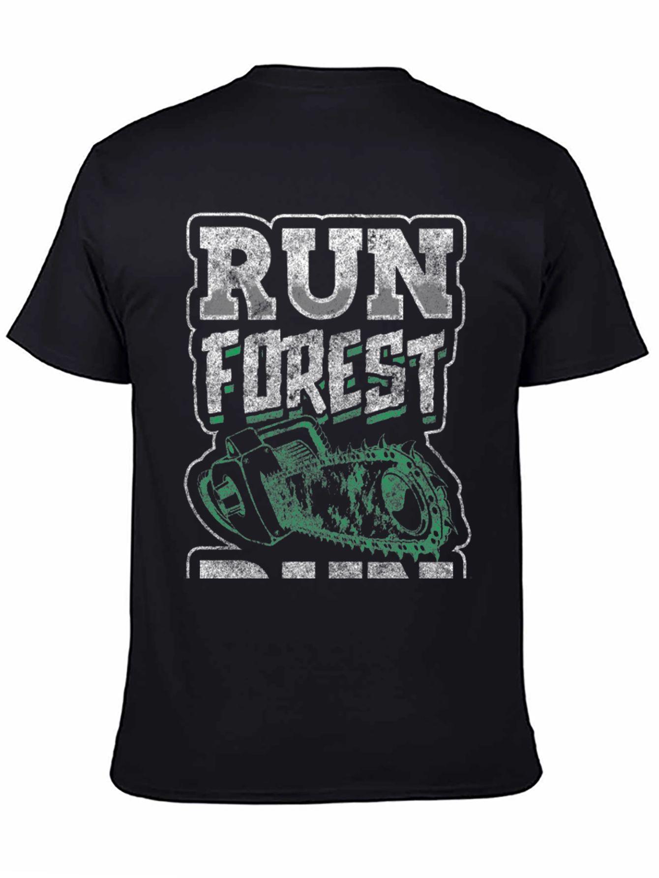 Black Run Forest Run T-Shirt - Unique Novelty Tee view 4