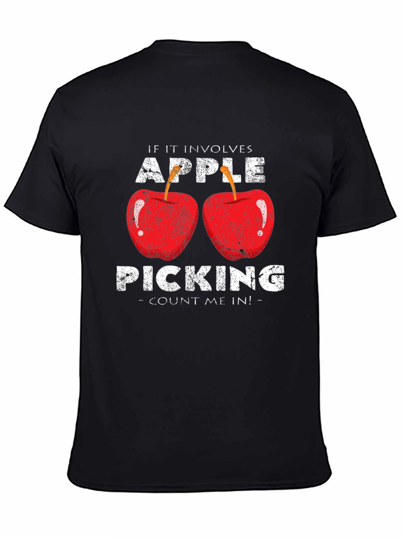 Black Apple Picking Graphic T-Shirt - Count Me In view 4