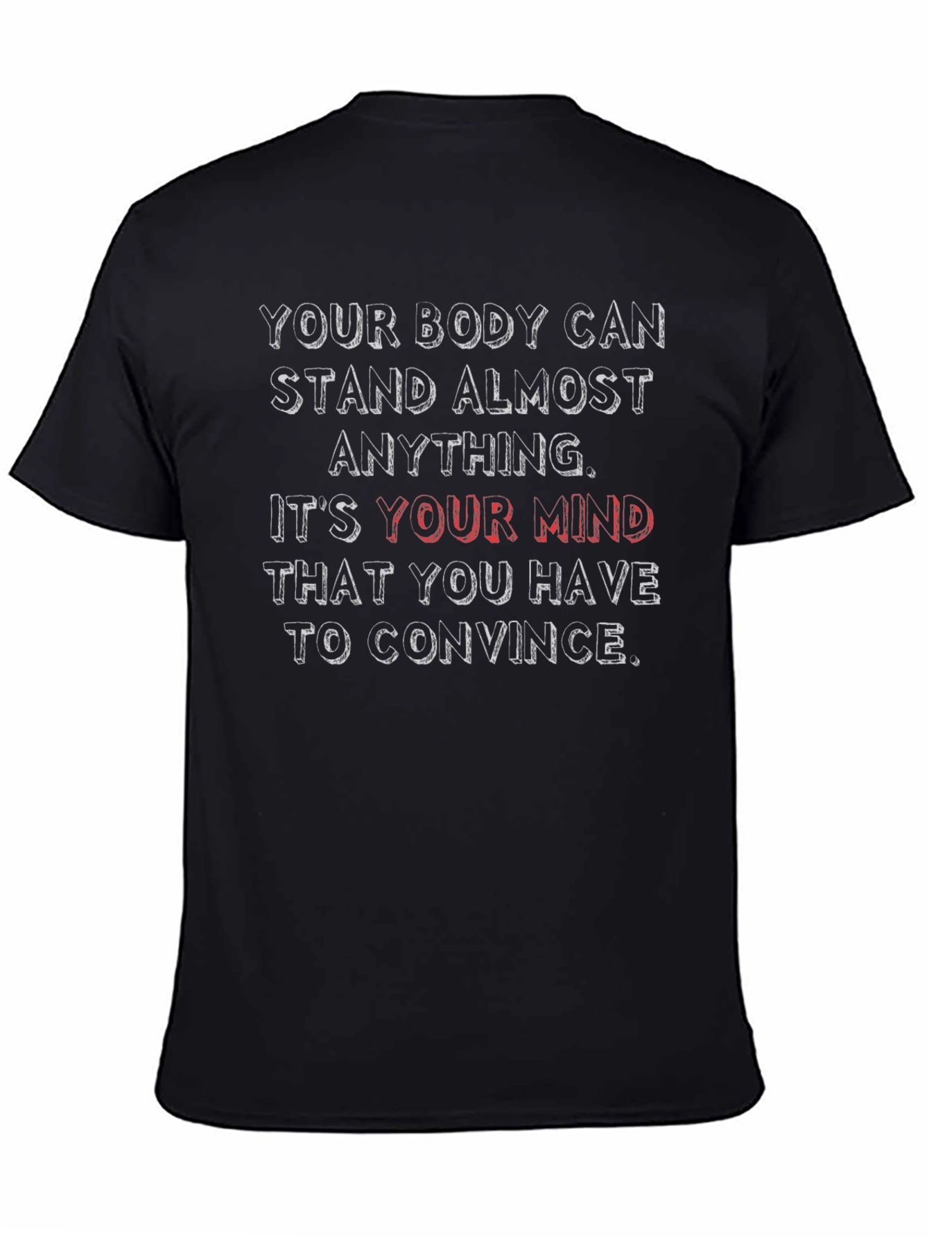 Black Motivational Graphic Tee - Body & Mind view 4