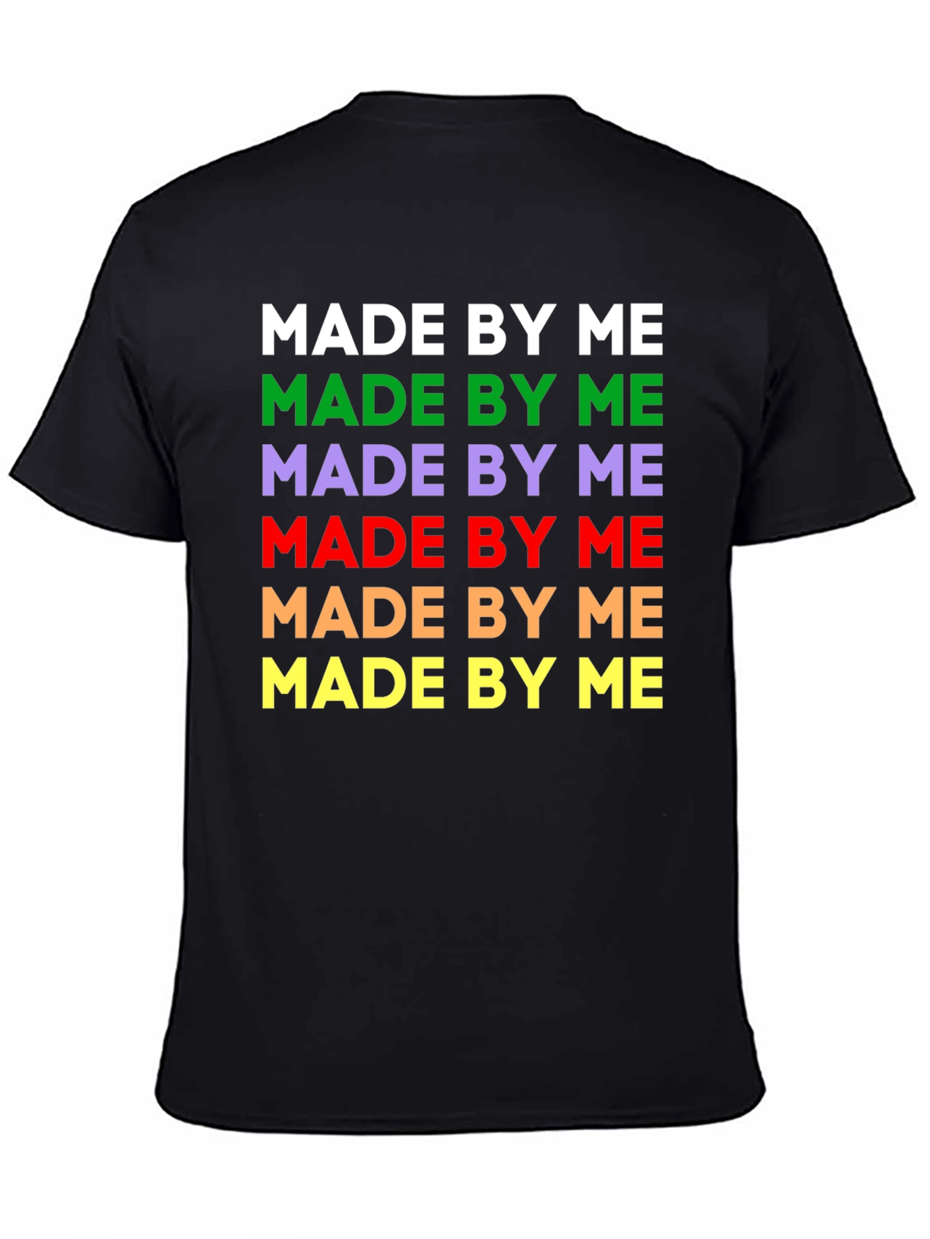 Black Made By Me Graphic Tee - Black view 4