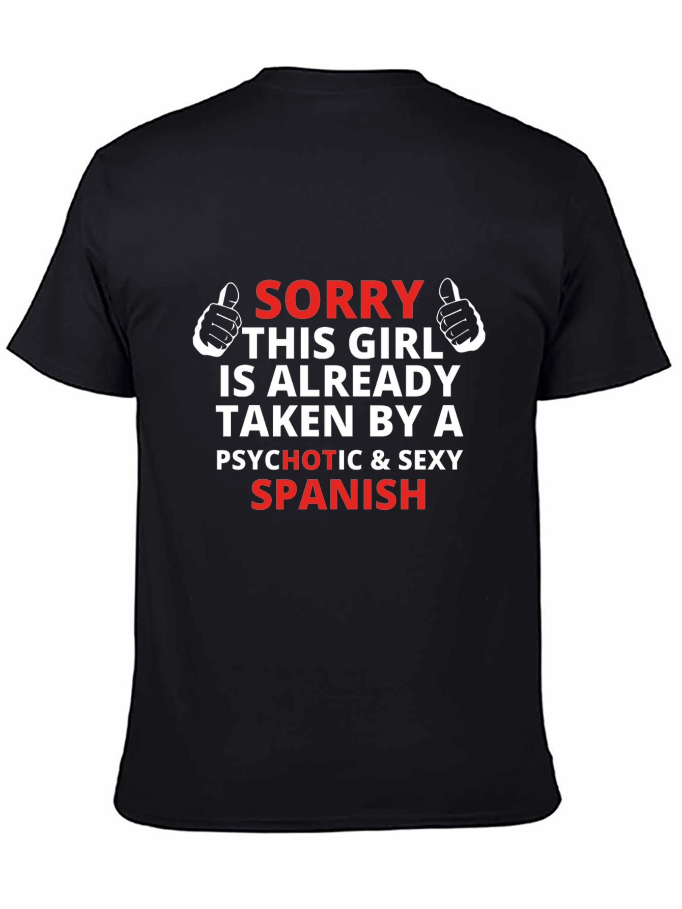 Black Sorry This Girl Taken T-Shirt view 4