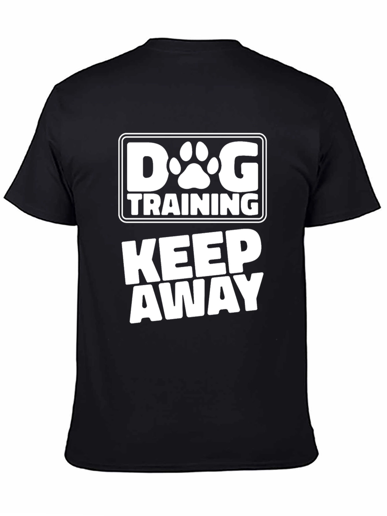 Black Dog Training Keep Away T-Shirt - Novelty Graphic Tee view 4