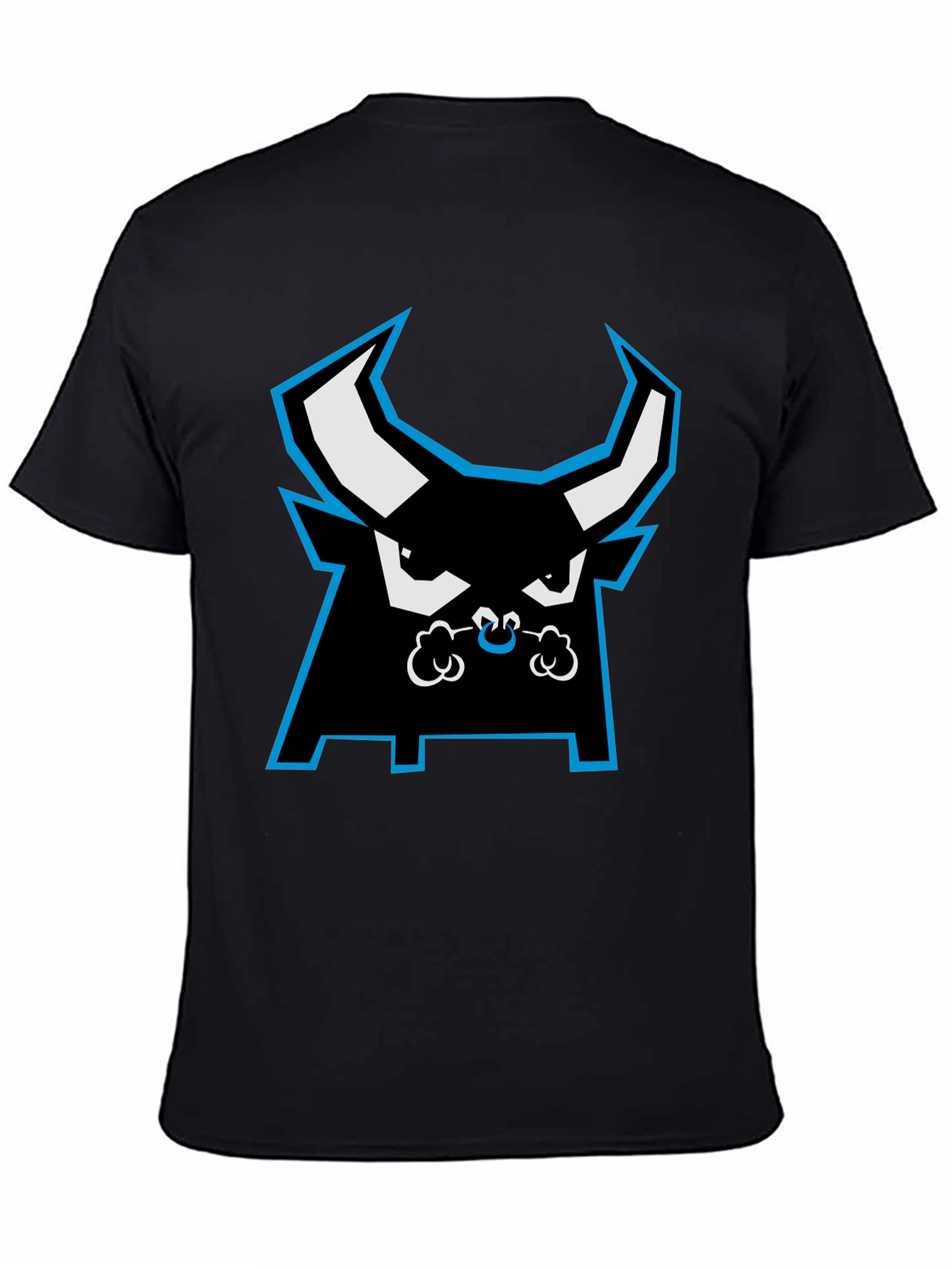 Black Bold Bull Graphic Tee - Black Cotton Casual Wear view 4