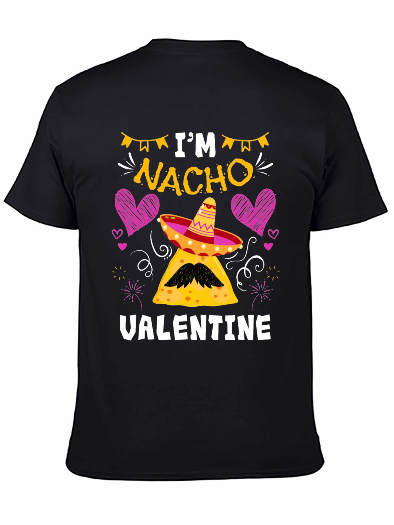 Black I'm Nacho Valentine Graphic T-Shirt view 4