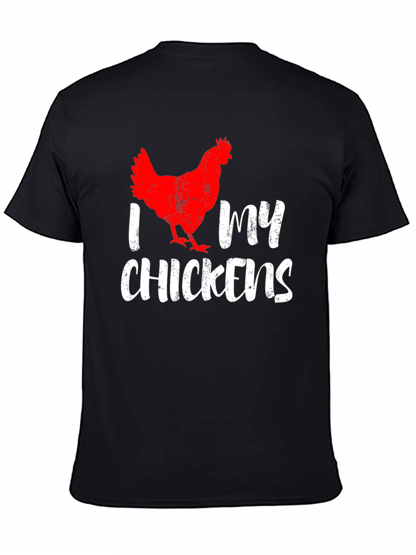 Black I Love My Chickens T-Shirt - Black view 4