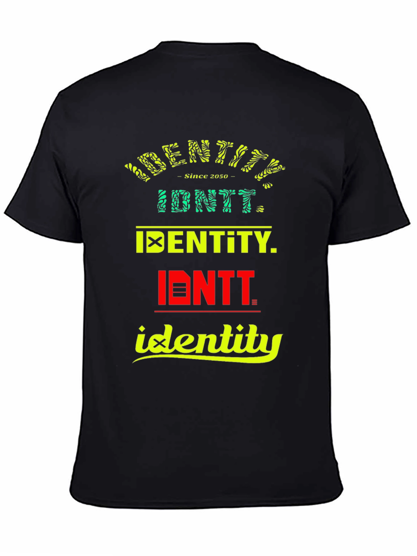 Black Identity Graphic Print T-Shirt view 4