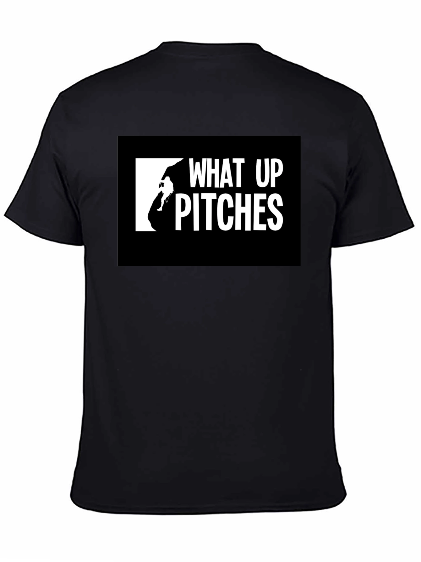 Black What Up Pitches Black Graphic Tee view 4