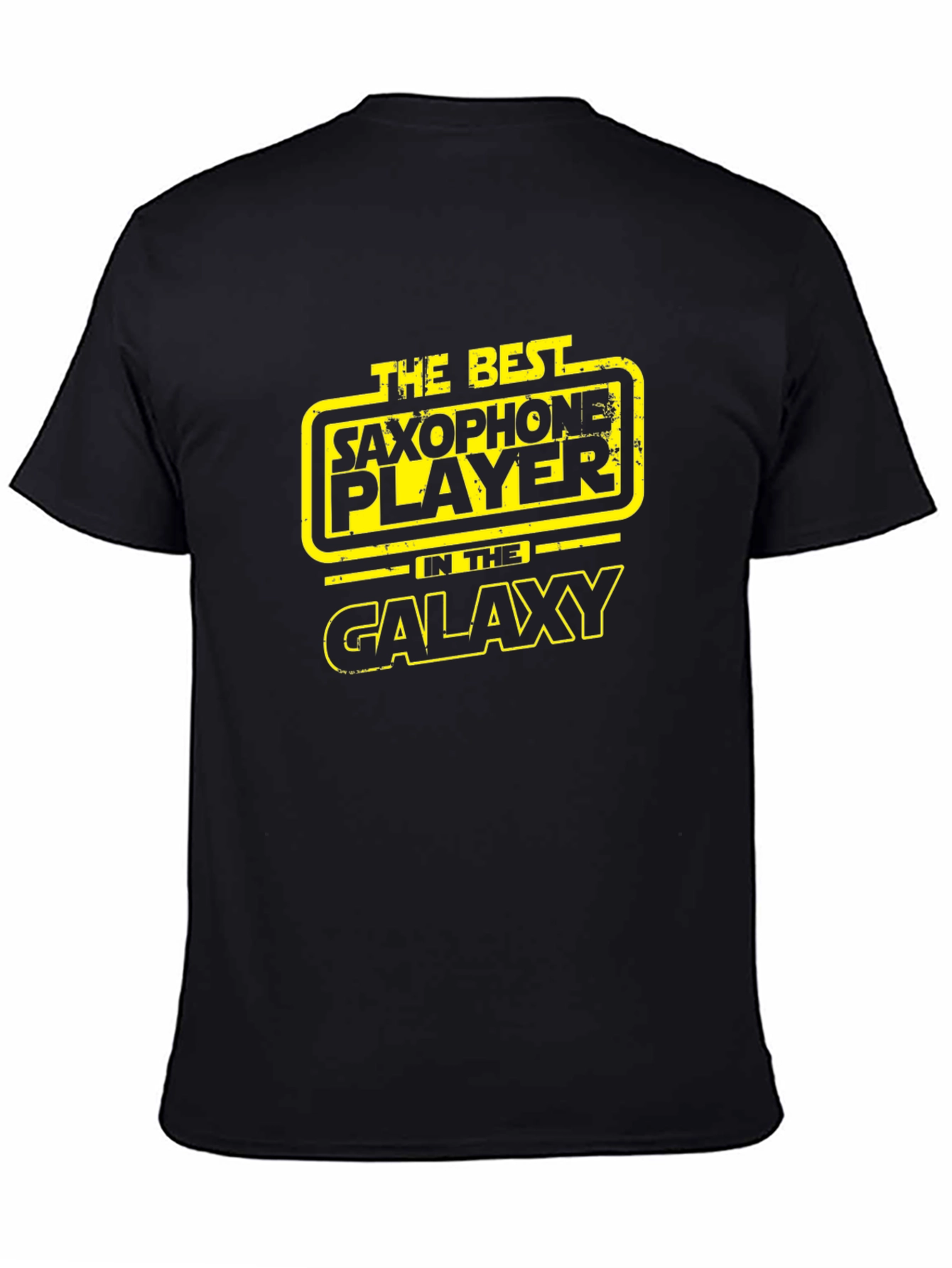 Black Best Saxophone Player Galaxy T-Shirt - Black view 4