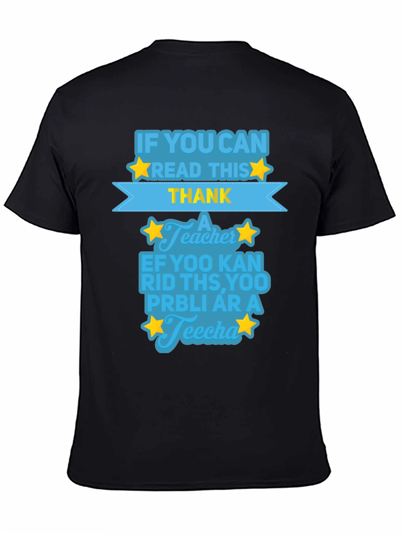 Black Funny Teacher Appreciation Black T-Shirt view 4