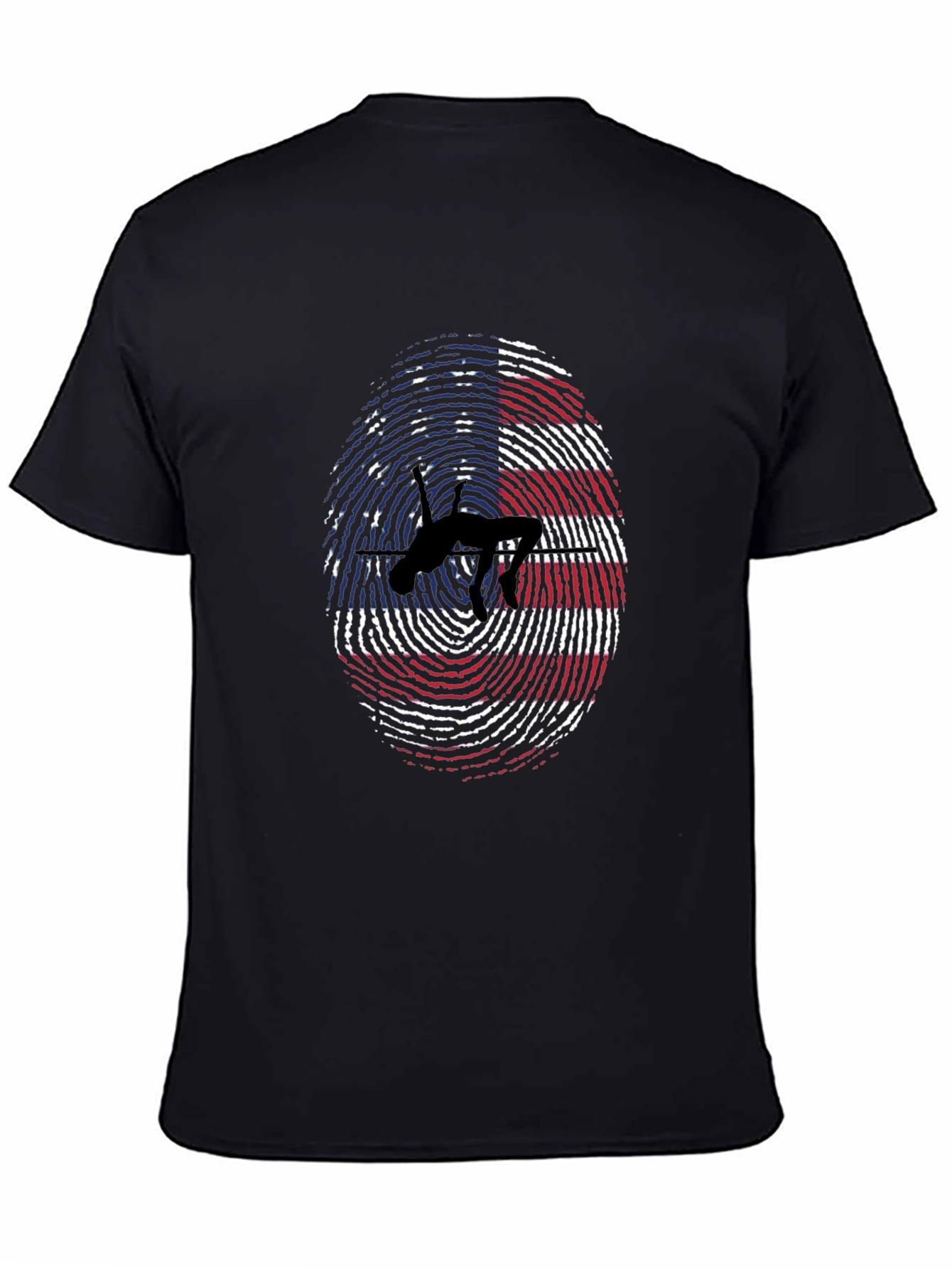 Black American High Jump Fingerprint T-Shirt view 4