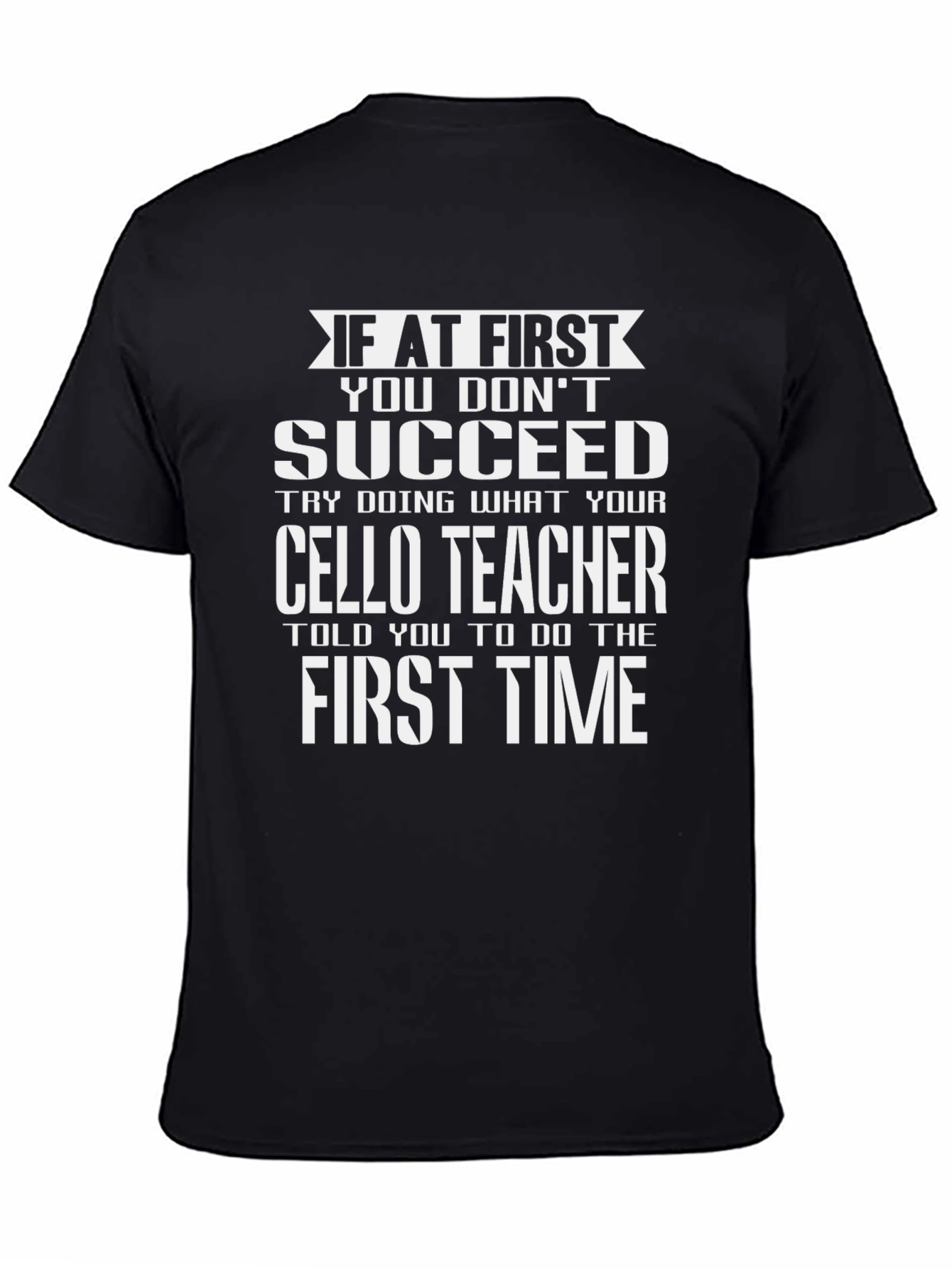 Black Cello Teacher T-Shirt - Humorous Musician Tee view 4