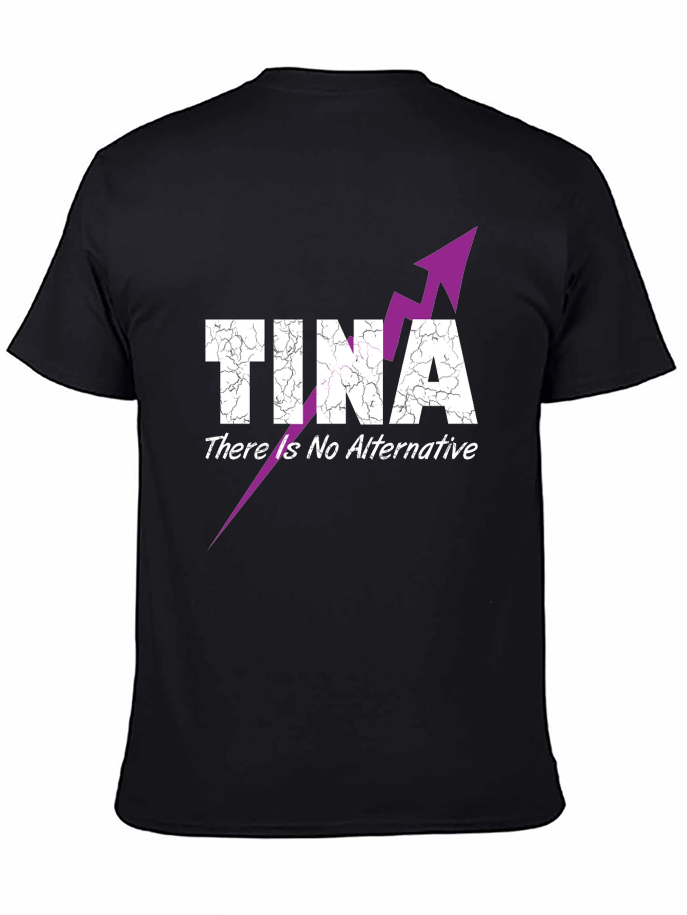 Black TINA There Is No Alternative Graphic T-Shirt view 4