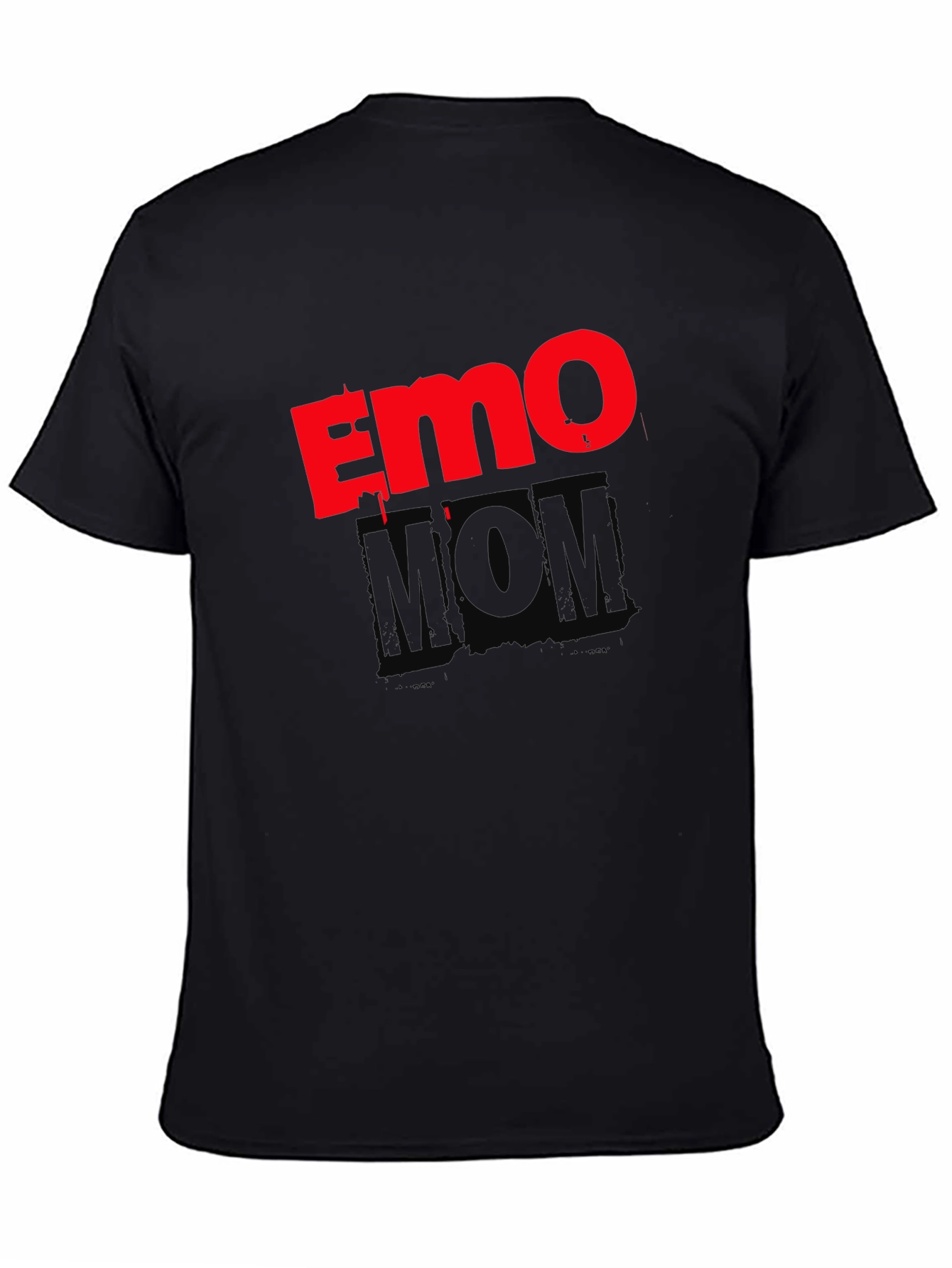 Black Emo Mom Black Graphic T-Shirt view 4
