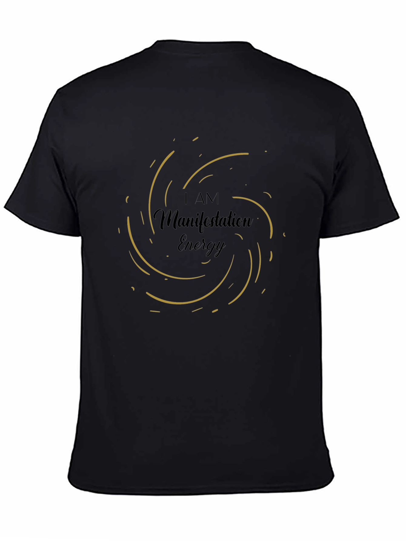 Black Manifestation Energy Black T-Shirt view 4