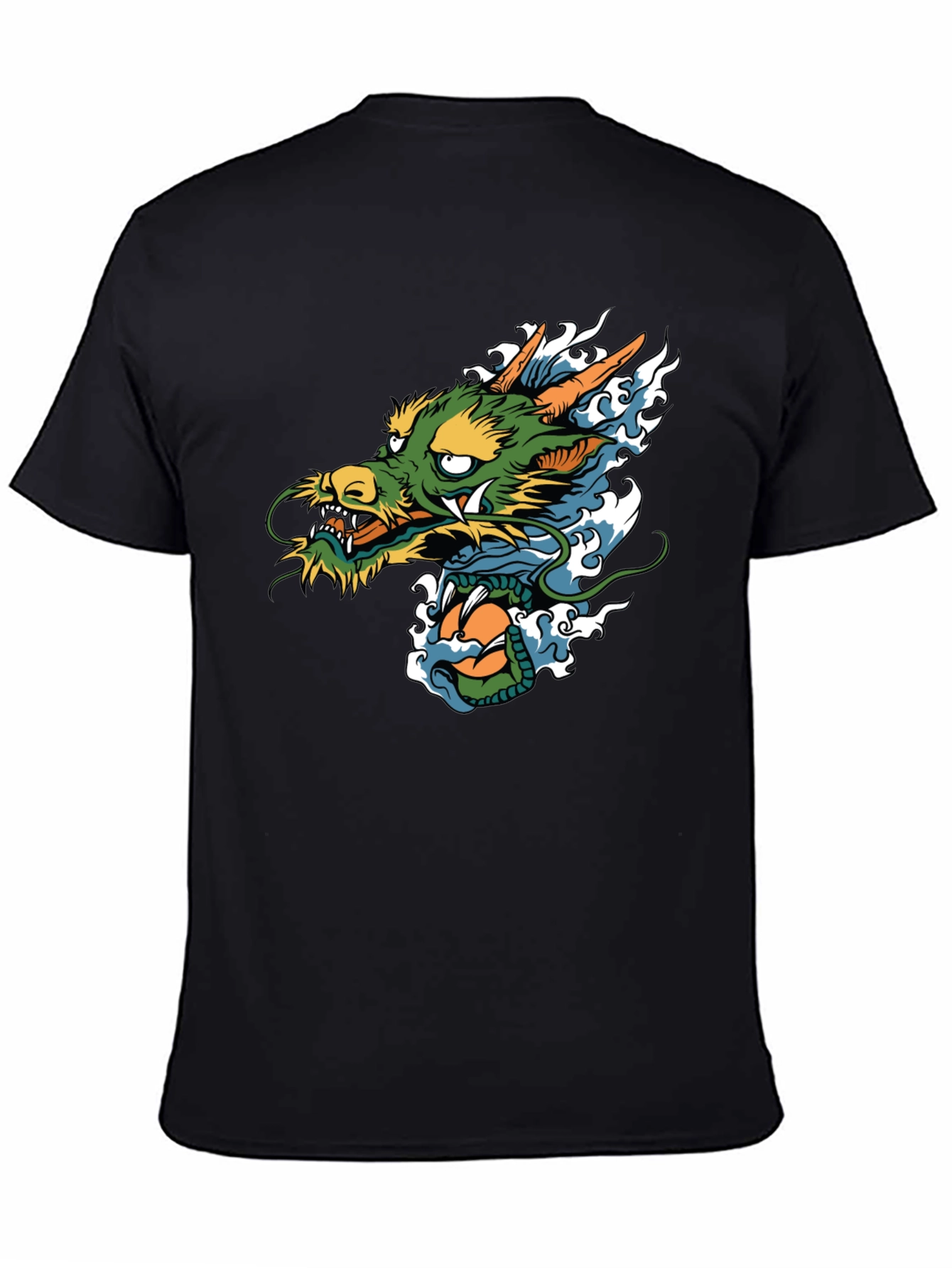 Black Dragon Graphic Black T-Shirt view 4