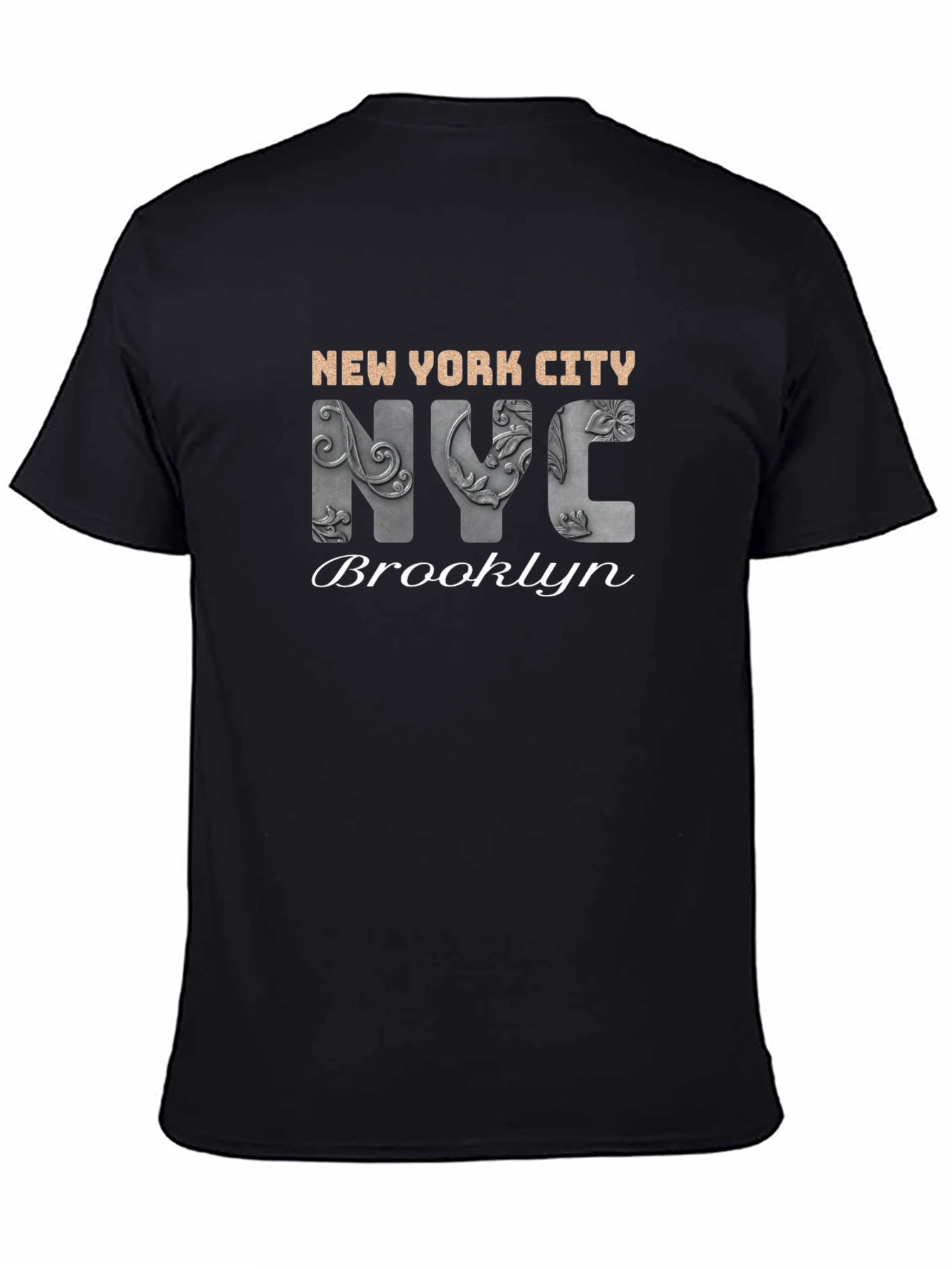 Black New York City NYC Brooklyn Black T-Shirt view 4