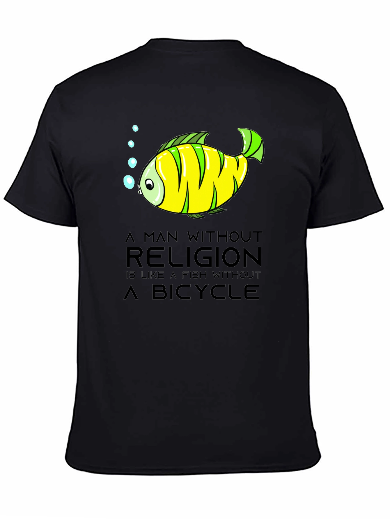 Black A Man Without Religion T-Shirt view 4