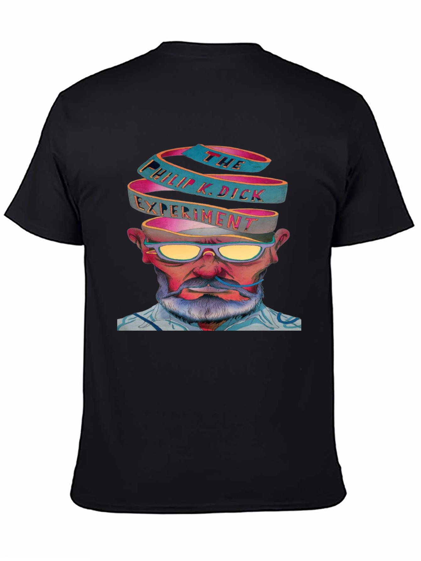 Black Philip K. Dick Experiment Graphic Tee view 4