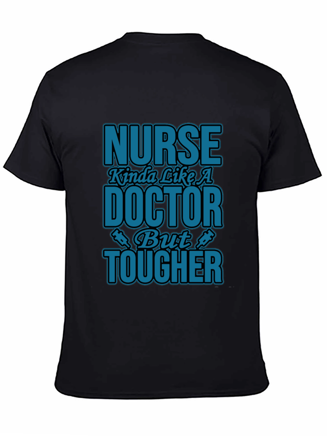 Black Nurse Tougher Than Doctor Novelty Graphic T-Shirt view 4