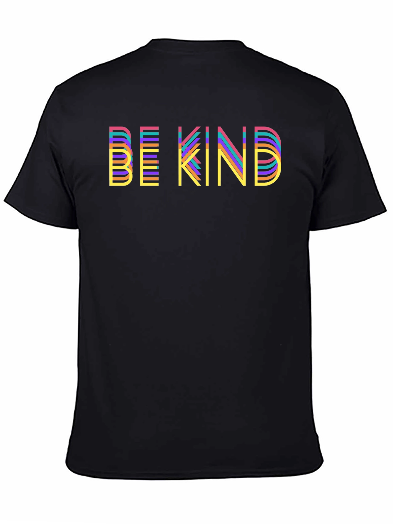 Black Be Kind Retro Graphic Tee - Soft Cotton Blend view 4