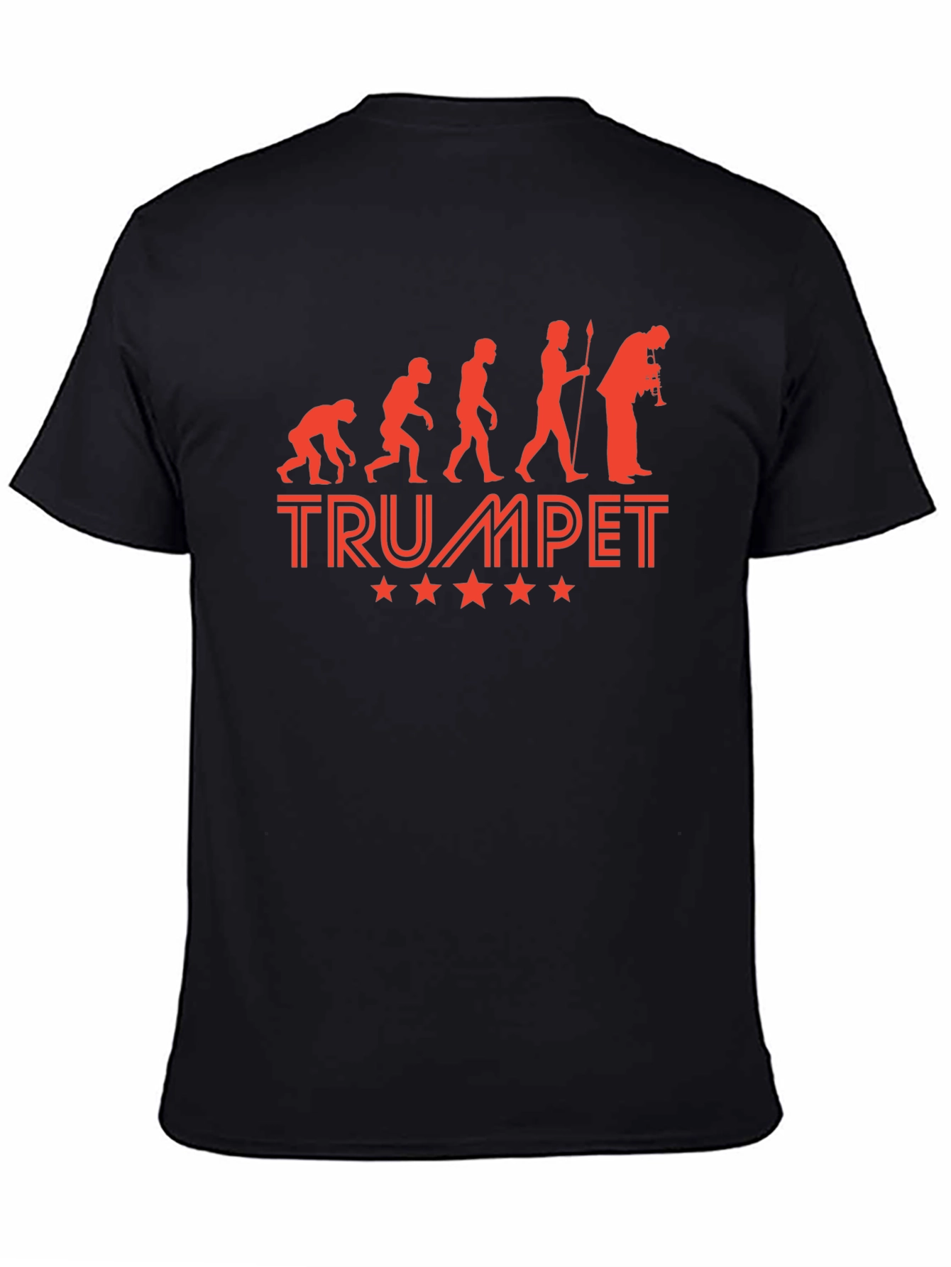 Black Trumpet Evolution T-Shirt - Music Lover Tee view 4