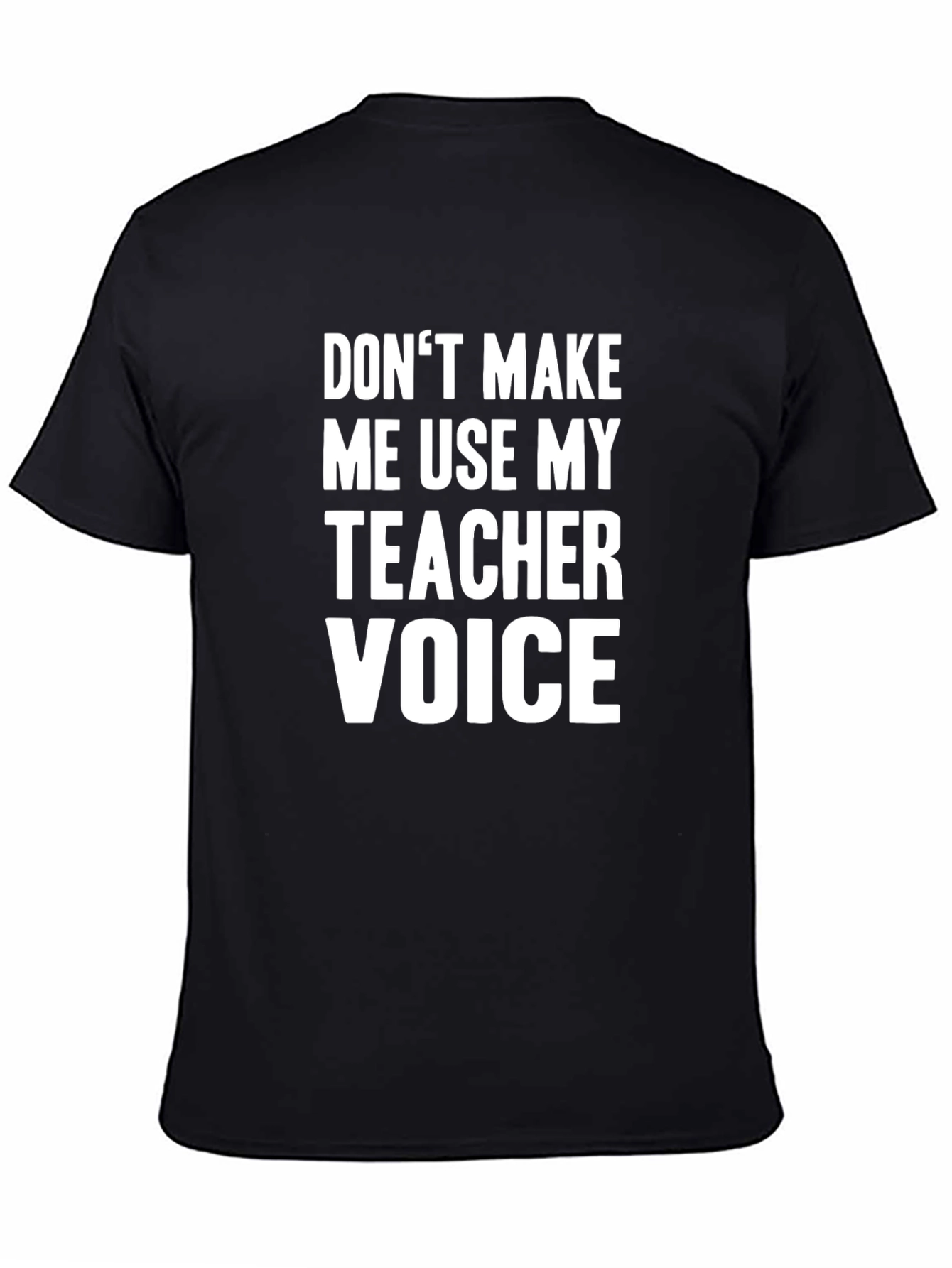 Black Teacher Voice Black Crew Neck T-Shirt view 4