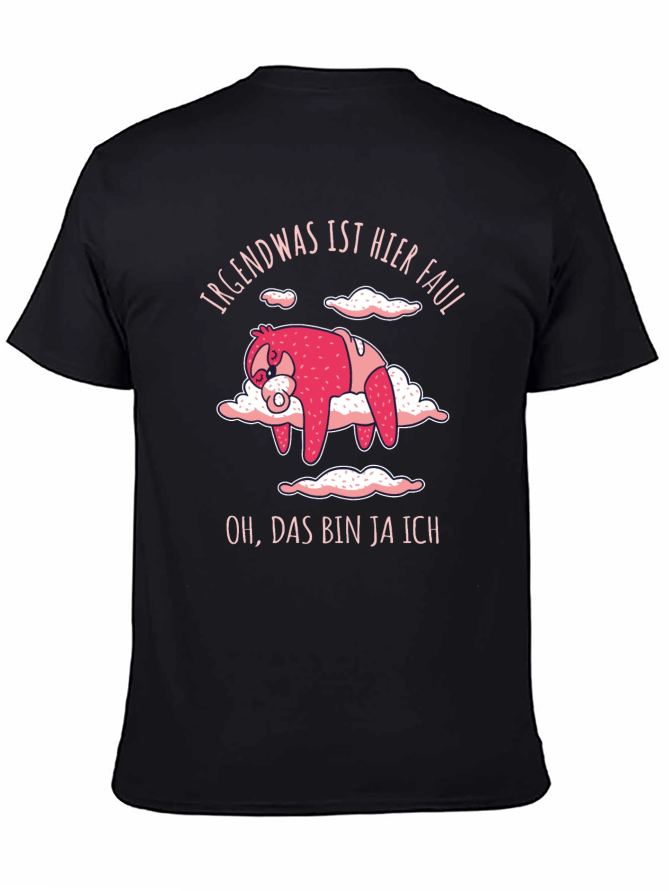 Black Lazy Sloth T-Shirt - Funny Graphic Tee view 4