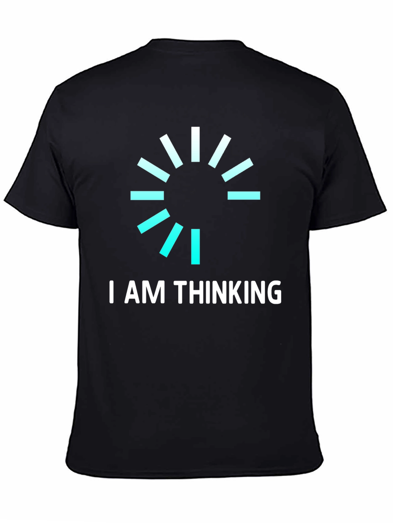 Black I AM THINKING Funny Graphic Tee view 4