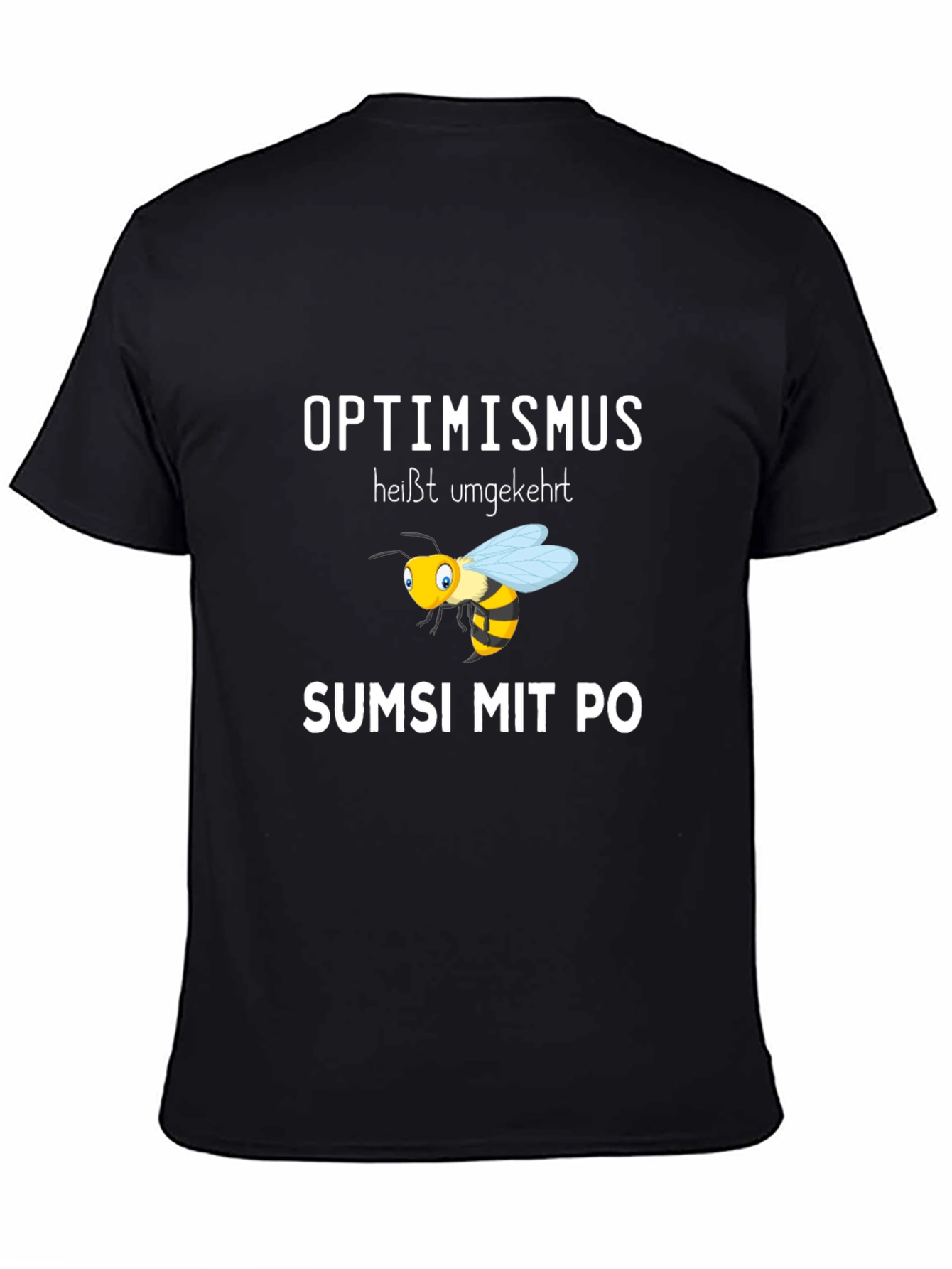 Black Optimismus Bee Black T-Shirt view 4