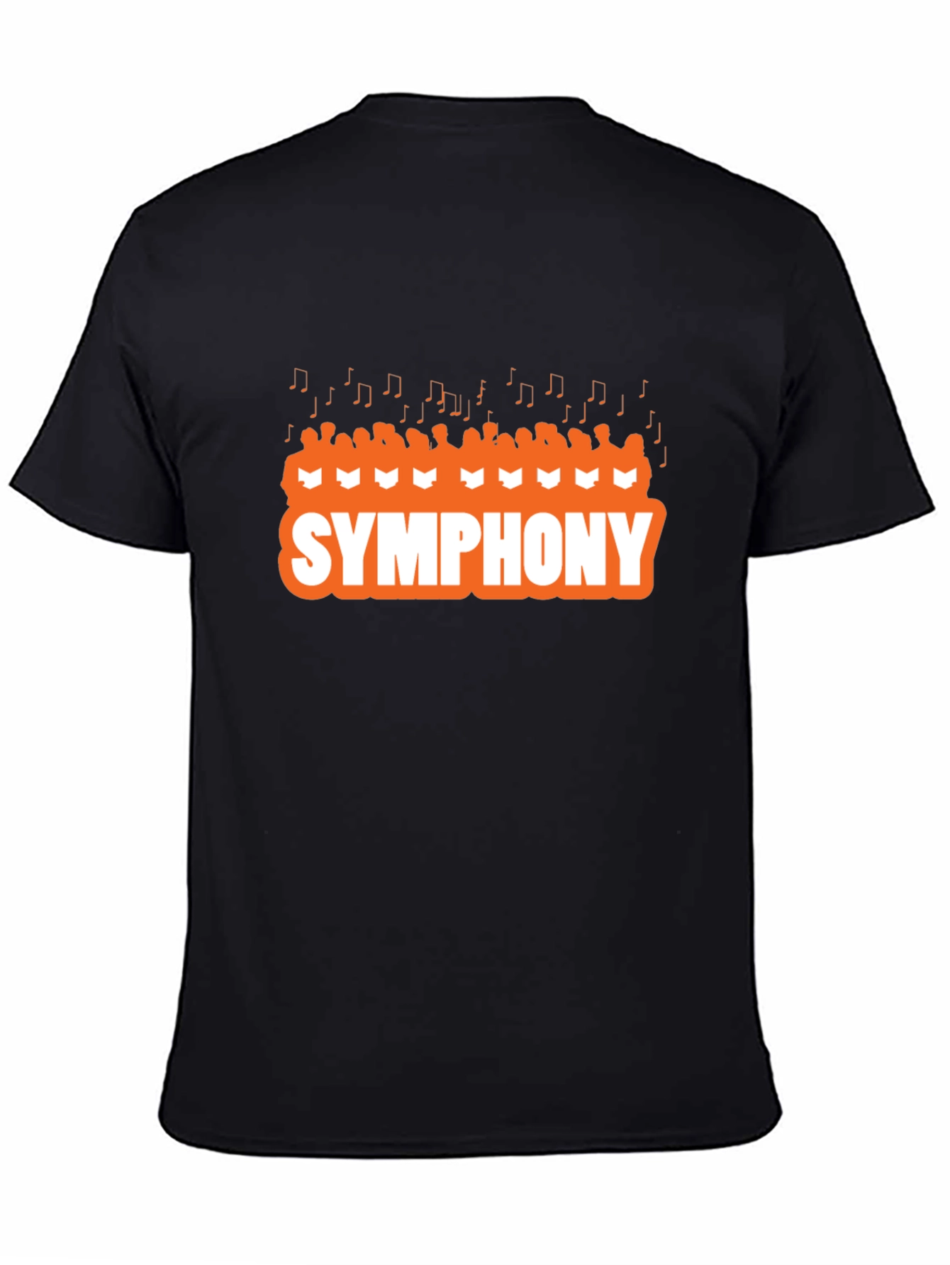 Black Symphony T-Shirt, Musical Note Tee view 4