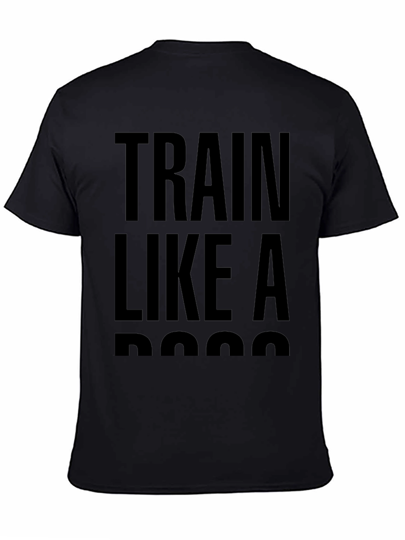 Black Train Like A Boss Graphic Tee - Black Cotton view 4