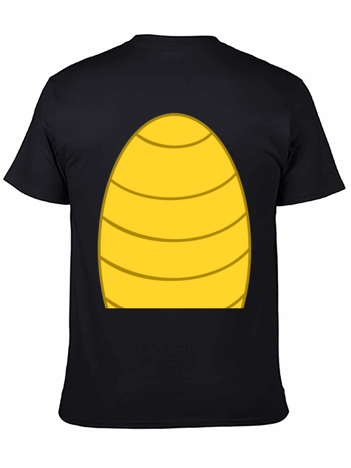 Black Funny Yellow Egg Costume T-Shirt view 4