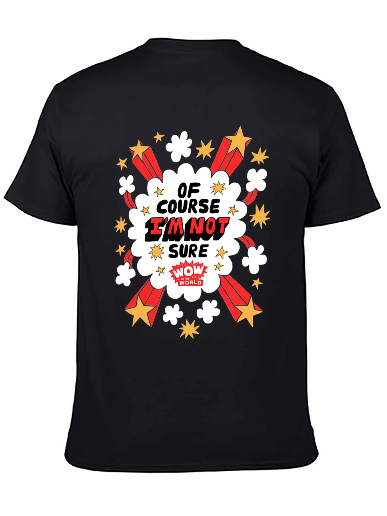 Black Of Course I'm Not Sure Graphic T-Shirt view 4