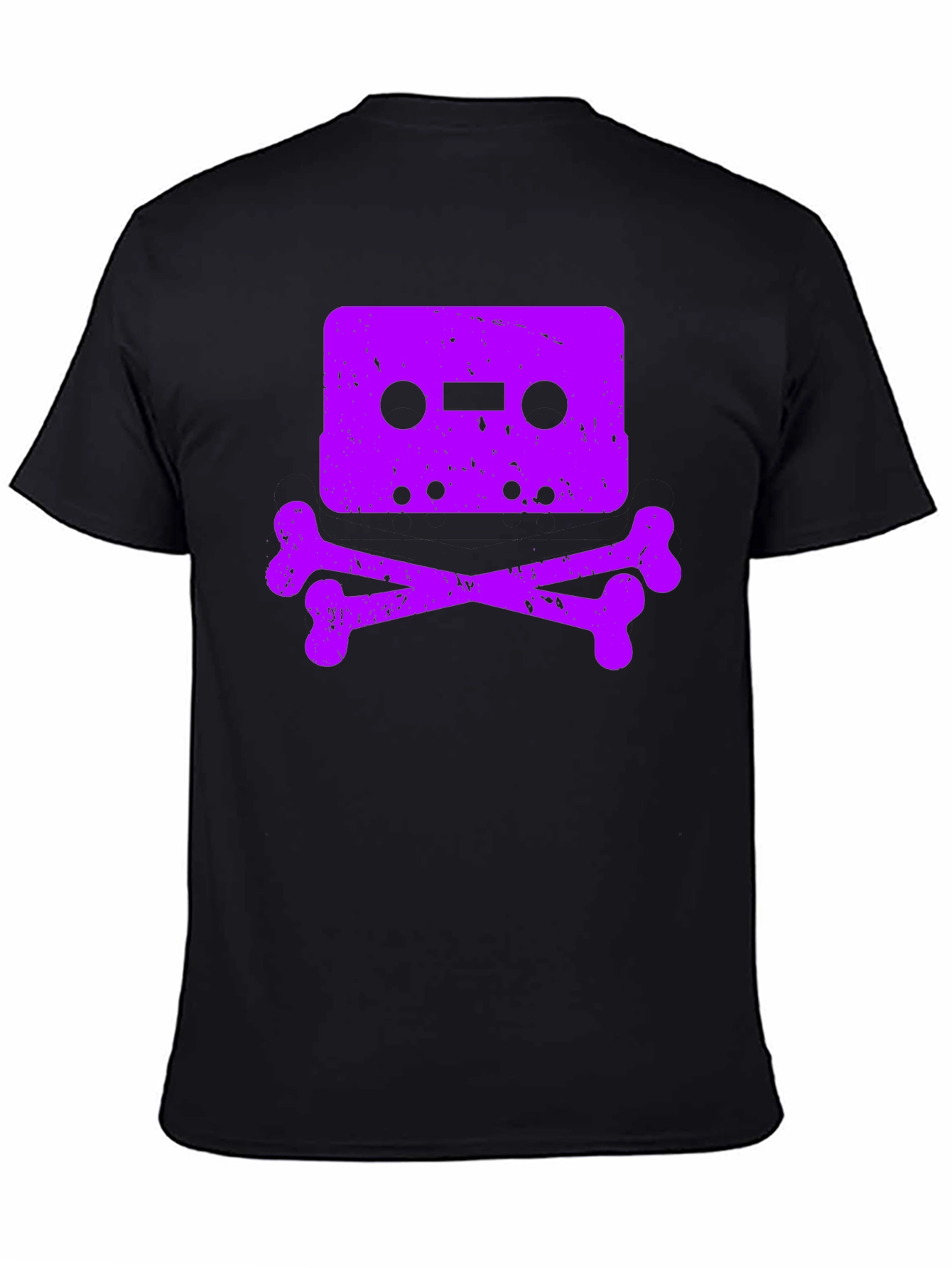 Cassette Skull Graphic T-Shirt - Vintage Retro Style - 4