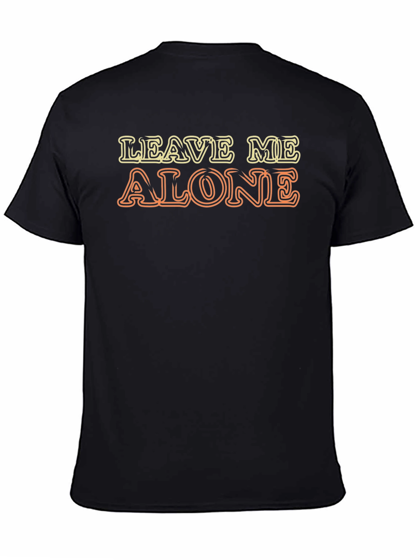 Black Leave Me Alone Graphic Tee - Mens Novelty T-Shirt view 4