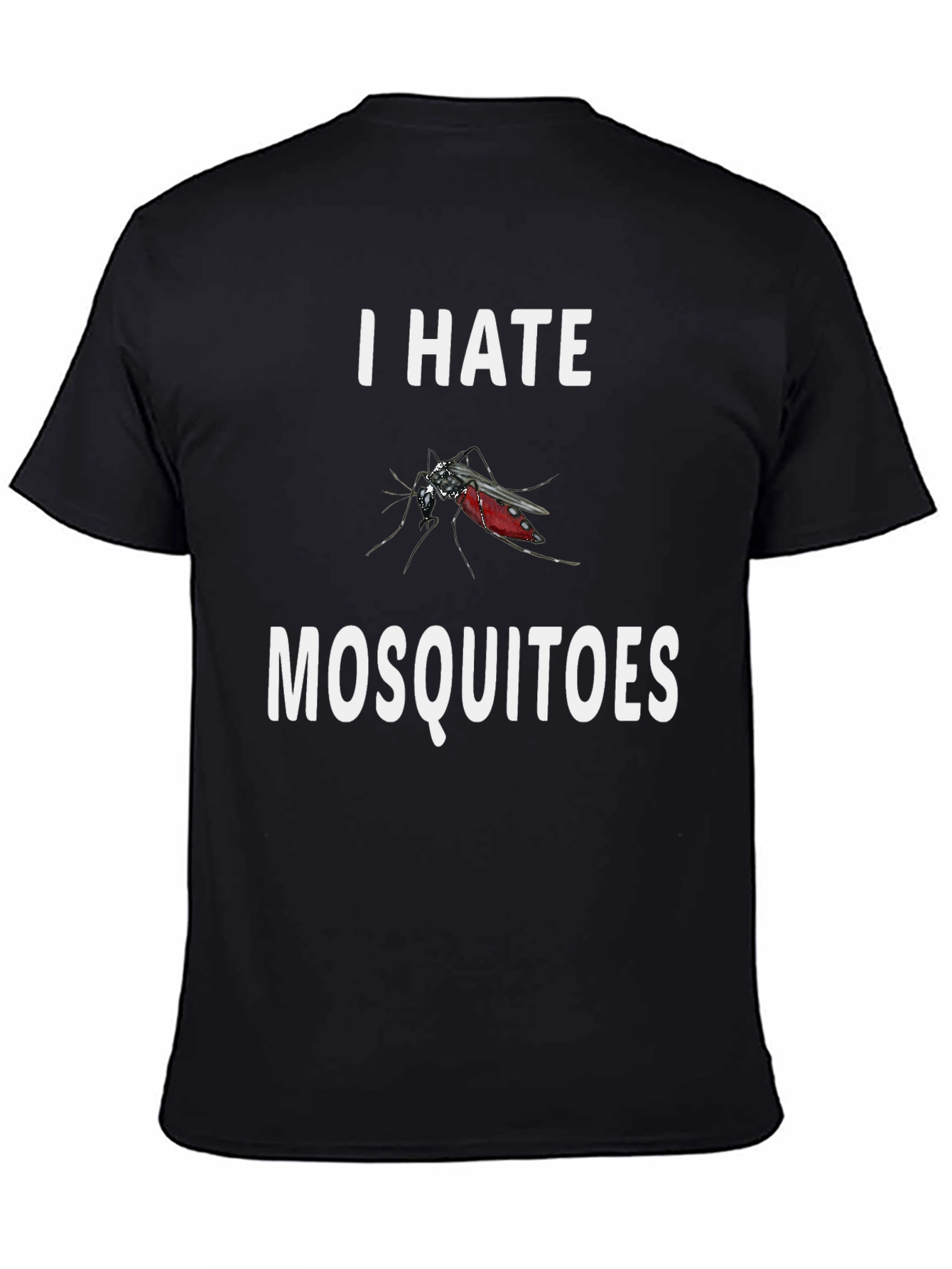 Black I Hate Mosquitoes Graphic T-Shirt view 4