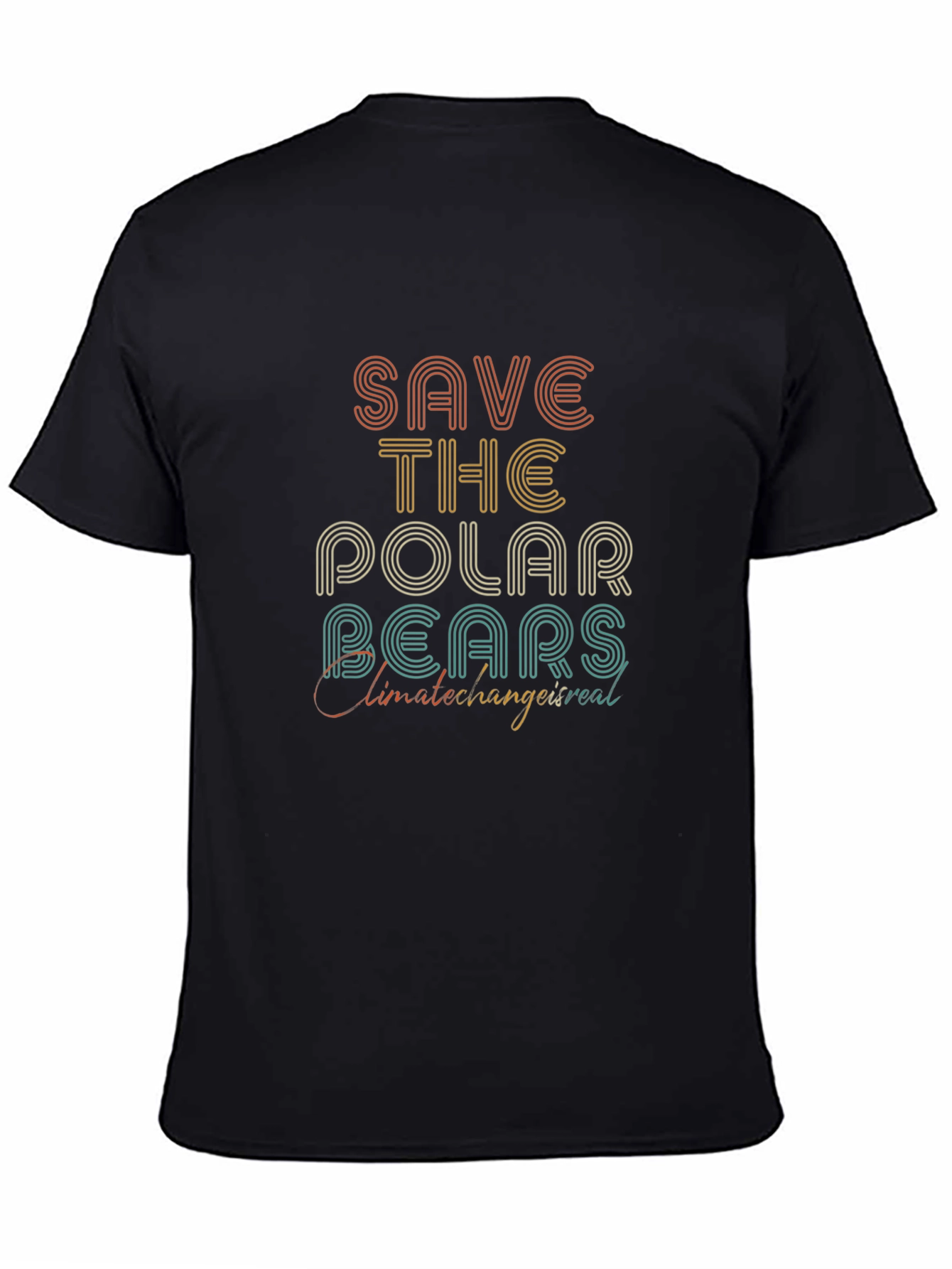 Black Save The Polar Bears Graphic Tee view 4