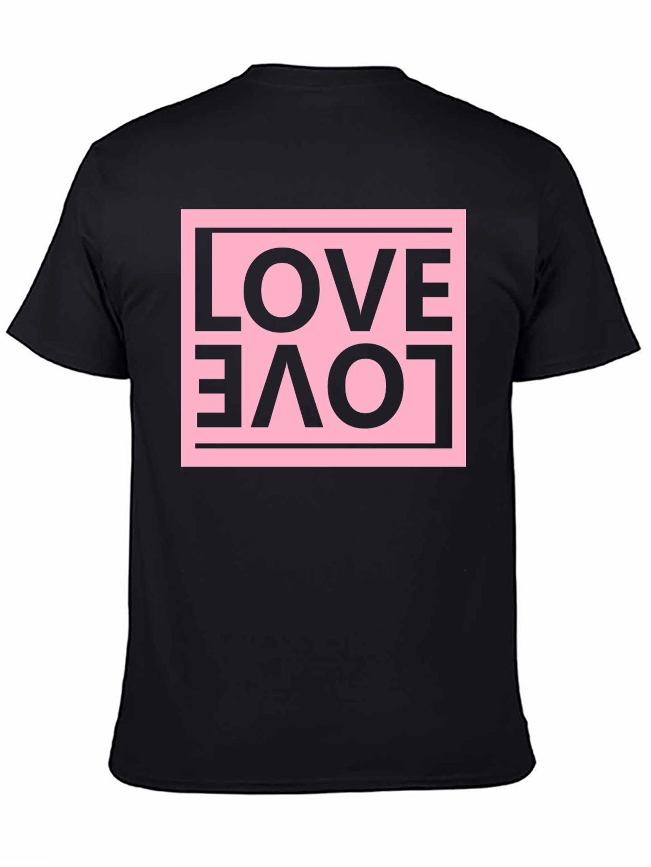 Black Love Graphic Tee - Upside Down Design view 4