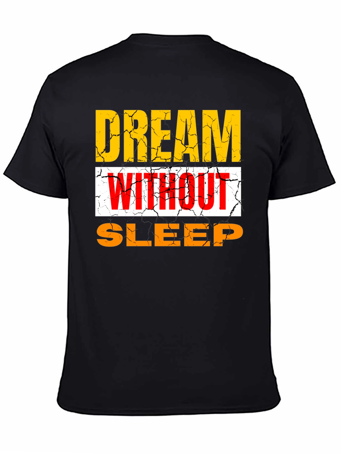 Black Dream Without Sleep Graphic T-Shirt view 4