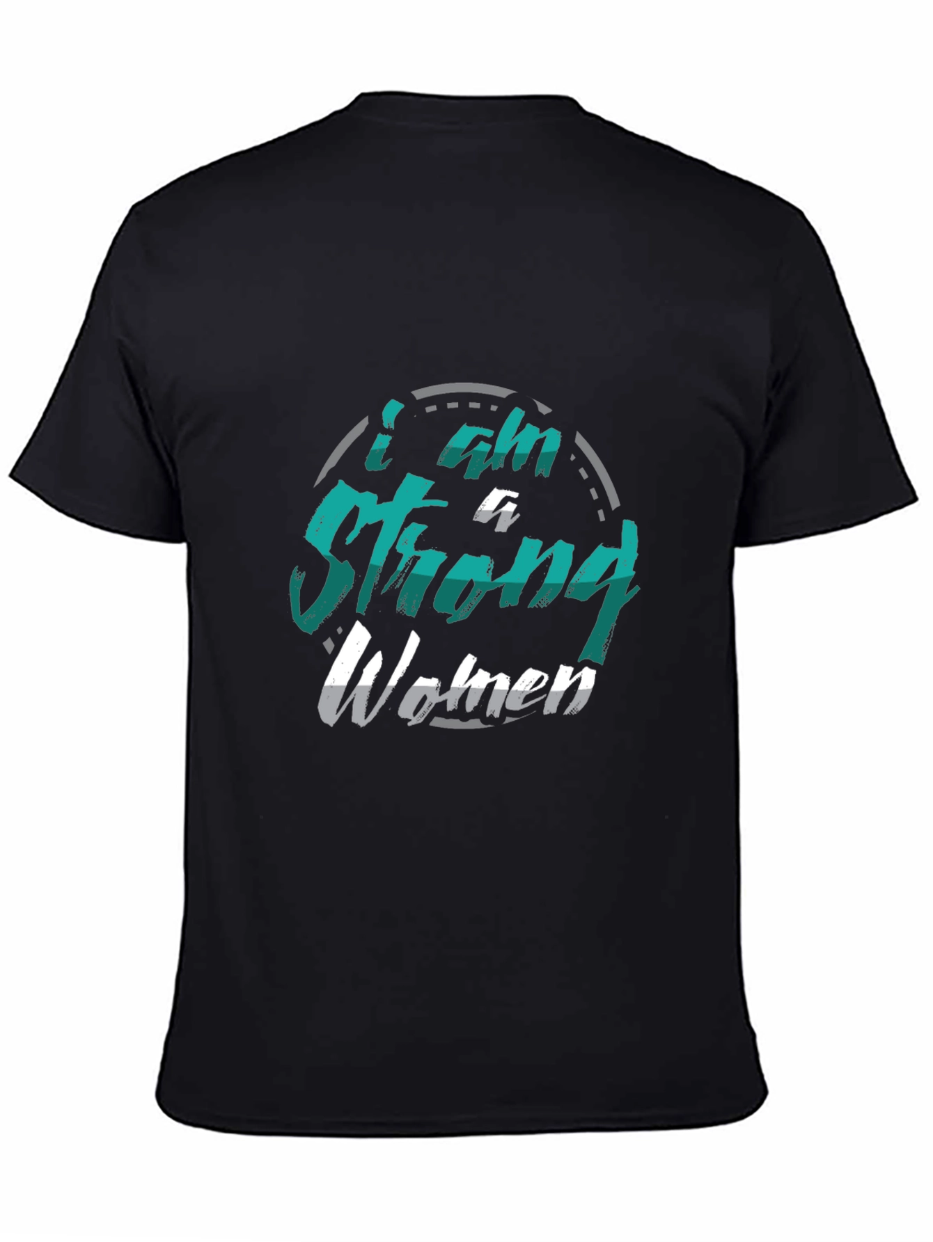 Black I am A Strong Woman Graphic T-Shirt view 4