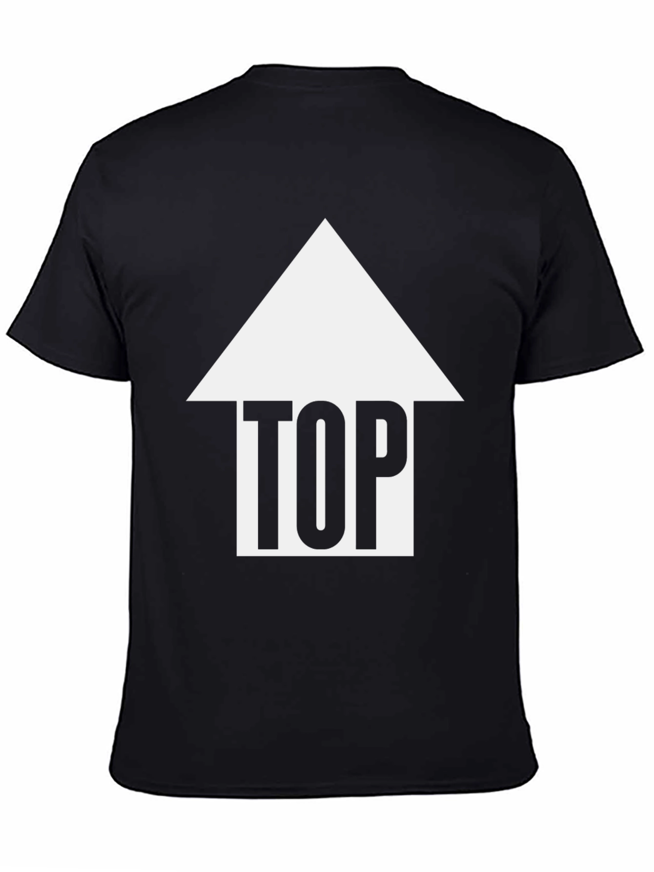 Black Top Arrow Graphic Print Tee Shirt - Black view 4