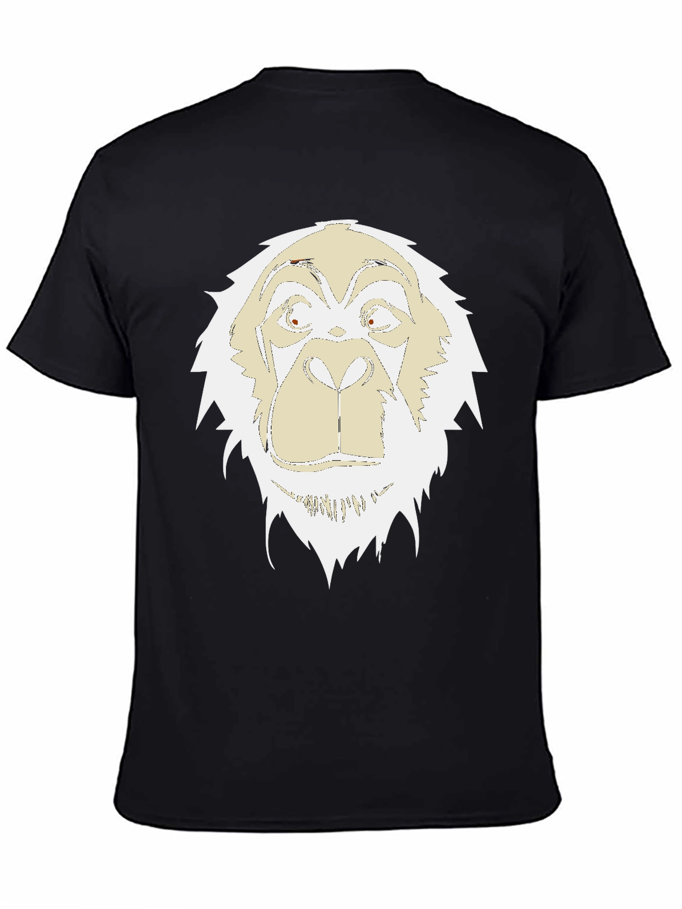 Black Unique Gorilla Graphic Print Black T-Shirt view 4