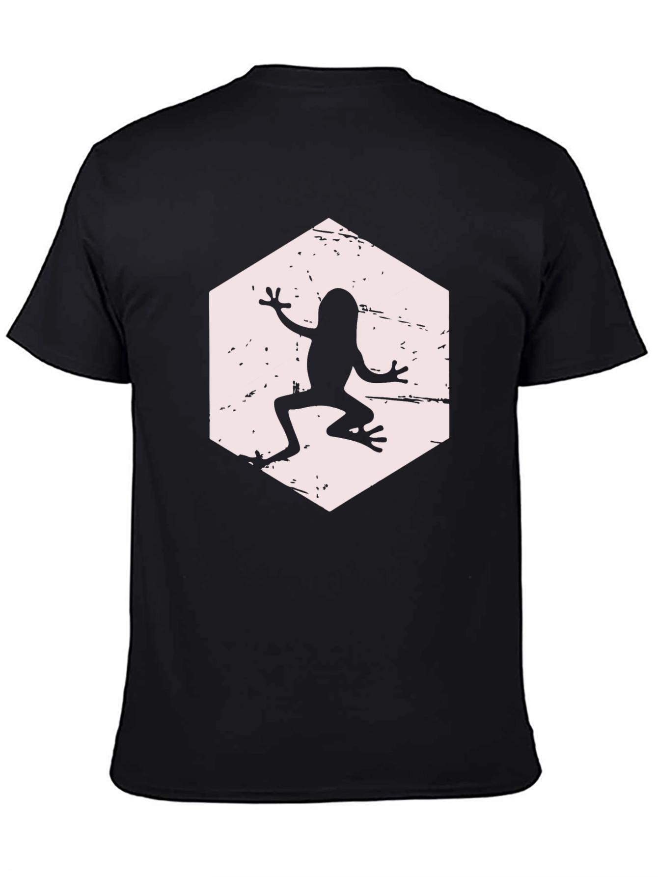 Black Frog Hexagon Graphic T-Shirt - Black view 4