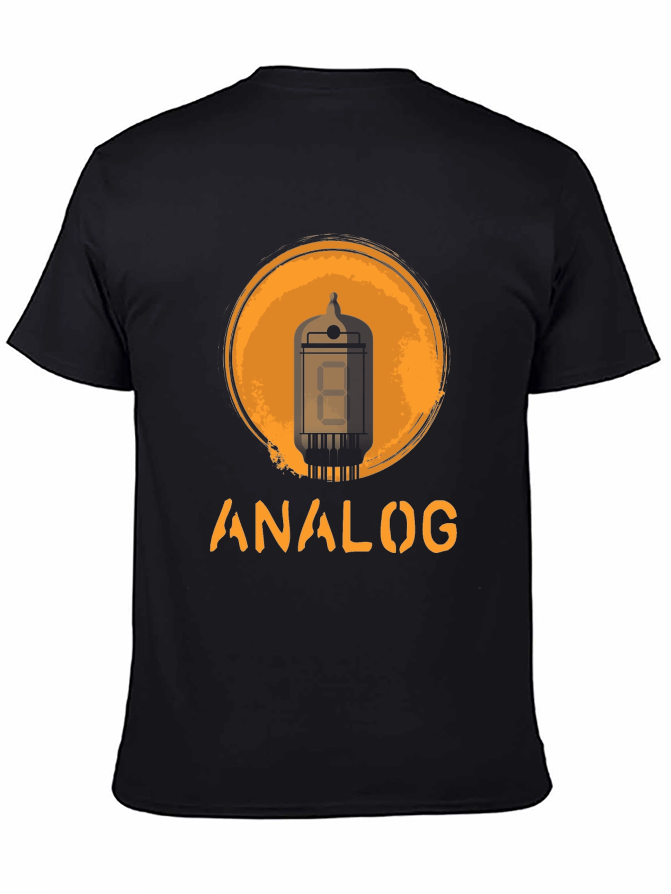 Black Analog Tube T-Shirt - Vintage Design view 4